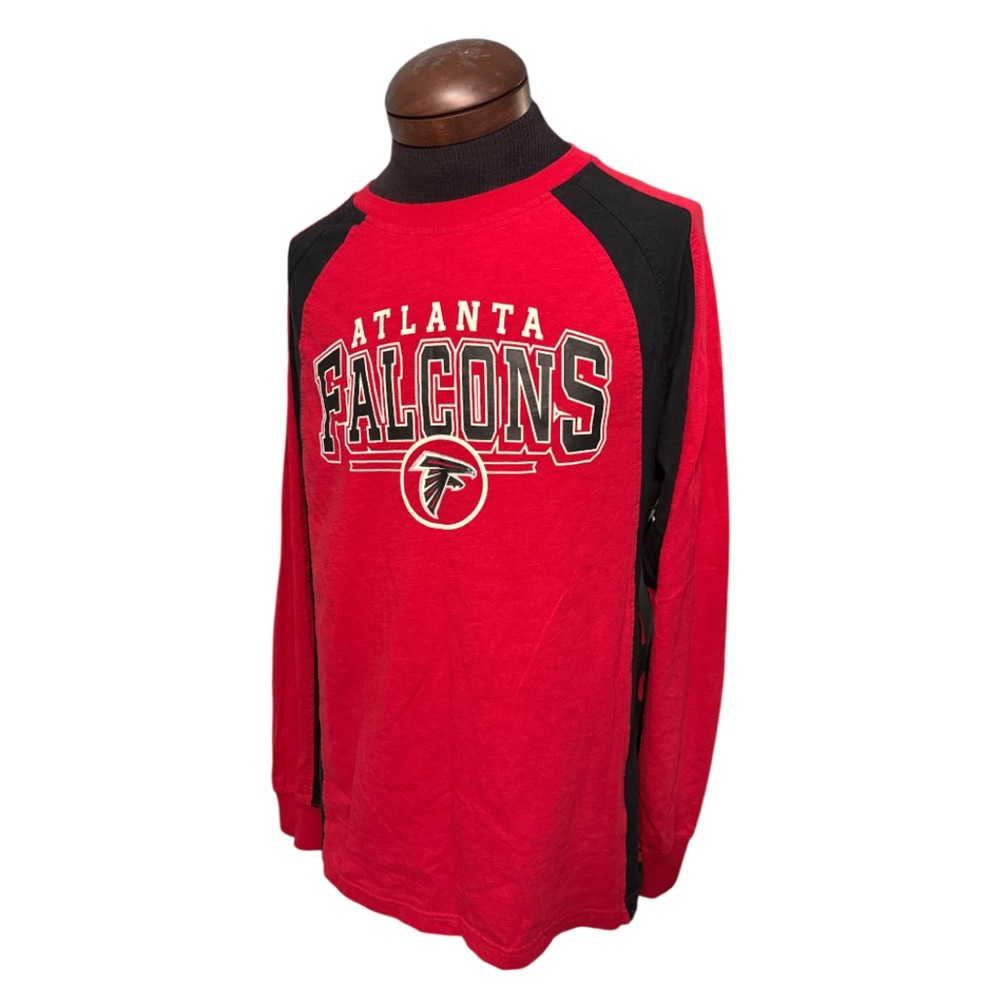 Atlanta Falcons Red Black Long Sleeve Team Jersey Men’s Sz M Football Fan Shirt
